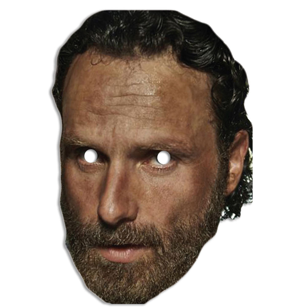 Andrew Lincoln - Rick Grimes The Walking Dead Celebrity Face Mask Fancy Dress Cardboard Costume Mask