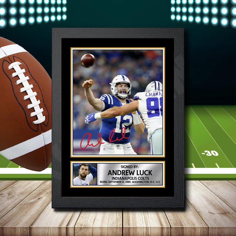 Andrew Luck – Printed Signature NFL Star Print – Andrew Luck