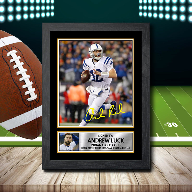 Andrew Luck 2 – Printed Signature NFL Star Print – Andrew Luck 2