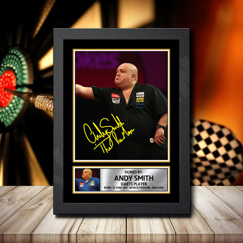 Andy Smith 2 Printed Signature Darts Star Poster Print Framed Wall Art Gift – Andy Smith 2 Printed Signature Darts Star Poster Print