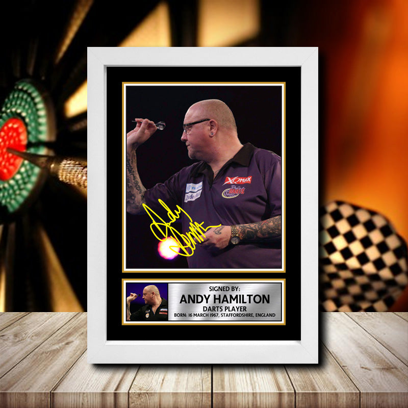 Andy Hamilton 2 Printed Signature Darts Star Poster Print Framed Wall Art Gift β Andy Hamilton 2 Printed Signature Darts Star Poster Print