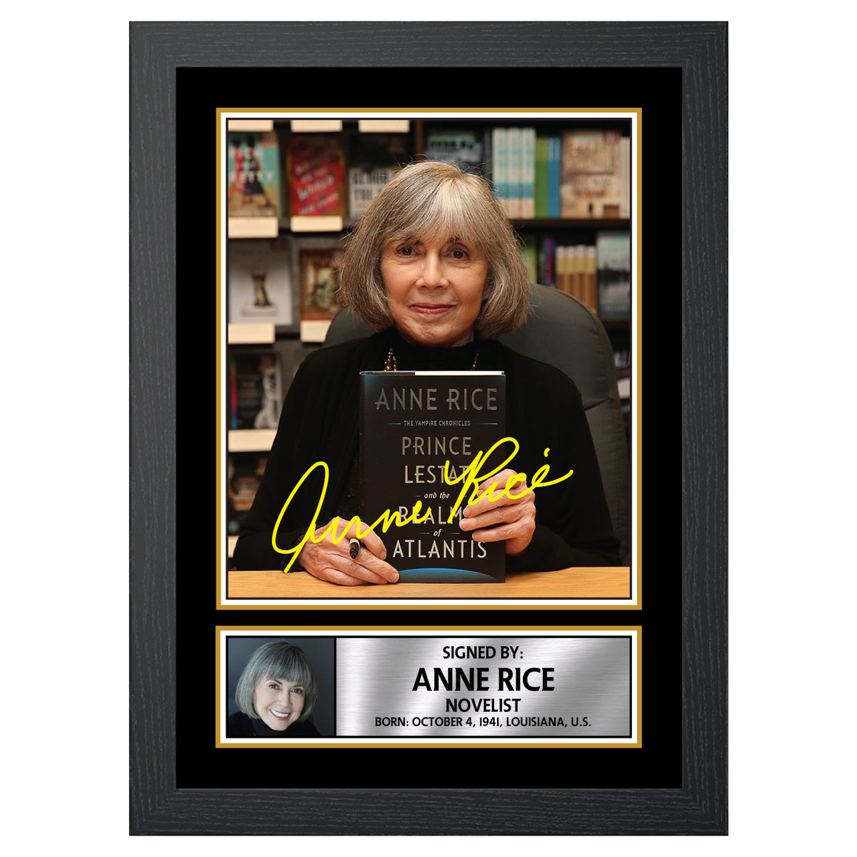 Anne Rice M184 Authors Printed Signature Poster Print Gift