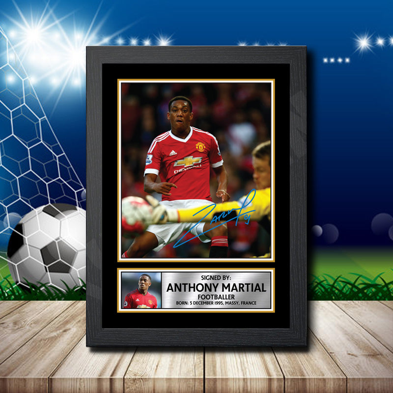 Anthony Martial Printed Signature Footballers Star Poster Print Framed Wall Art Gift β Anthony Martial Printed Signature Footballers Star Poster Print