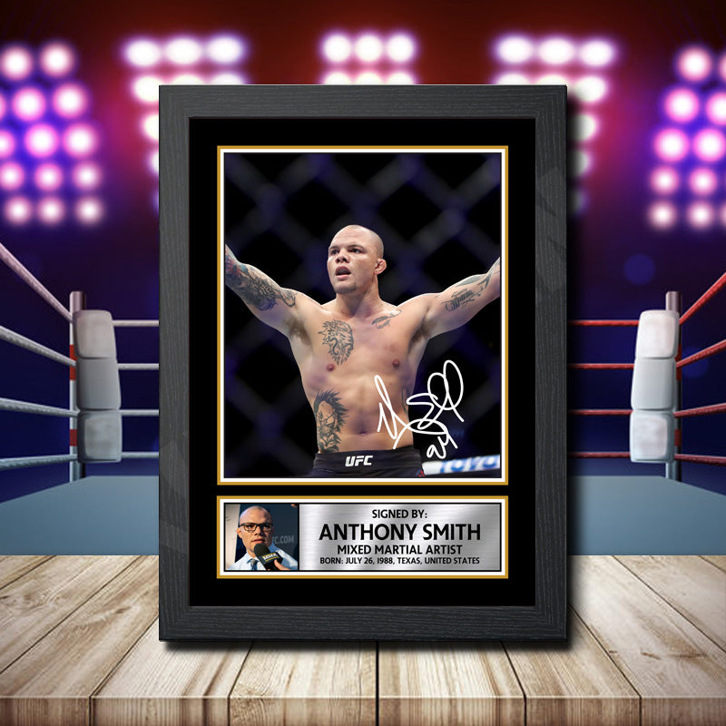 Anthony Smith 2 Printed Signature Ufc Star Poster Print Framed Wall Art Gift β Anthony Smith 2 Printed Signature Ufc Star Poster Print
