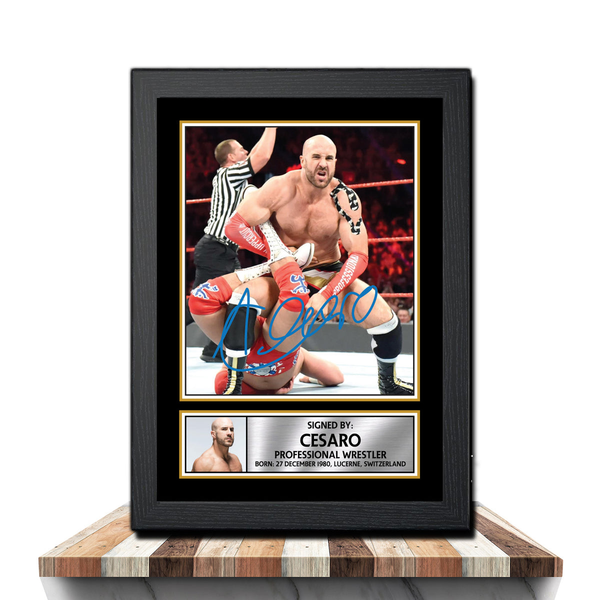 Antonio Cesaro M952 Wrestling Printed Signature Poster Print Gift