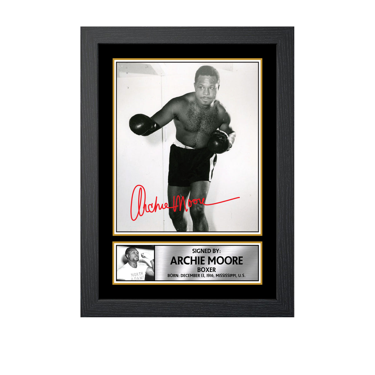 Archie Moore M661 Boxing Printed Signature Poster Print Gift