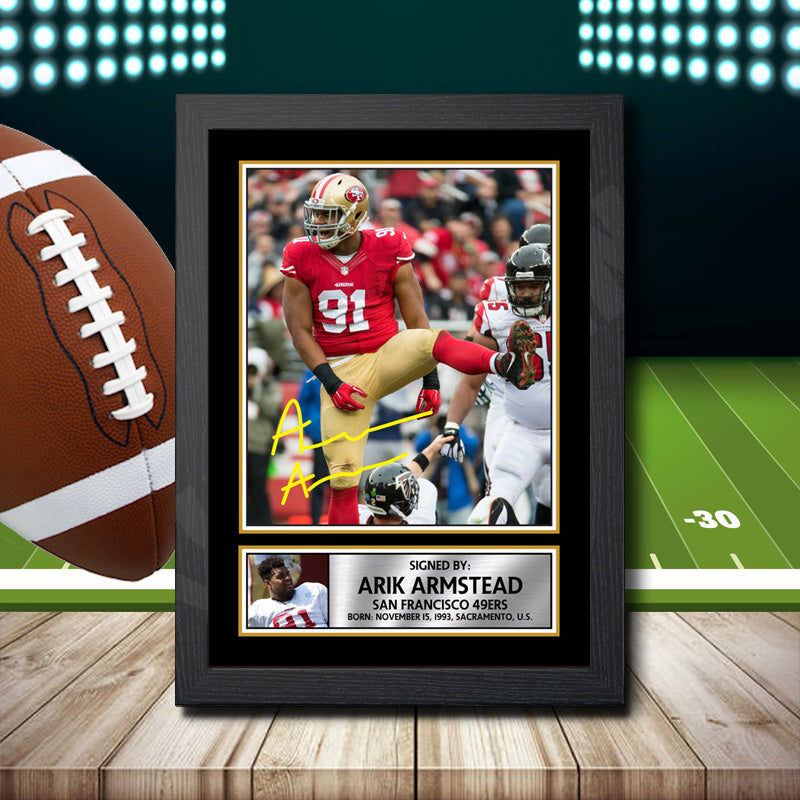Arik Armstead – Printed Signature NFL Star Print – Arik Armstead