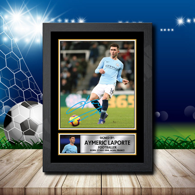 Aymeric Laporte Printed Signature Footballers Star Poster Print Framed Wall Art Gift β Aymeric Laporte Printed Signature Footballers Star Poster Print
