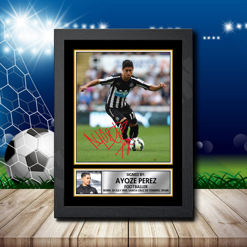Ayoze Perez 2 Printed Signature Footballers Star Poster Print Framed Wall Art Gift – Ayoze Perez 2 Printed Signature Footballers Star Poster Print