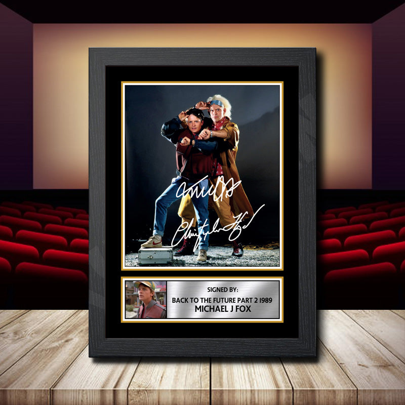 Back To The Future Part 2 1989 Michael J Fox Printed Signature Movie Star Poster Print Framed Wall Art Gift – Back To The Future Part 2 1989 Michael J Fox Printed Signature Movie Star