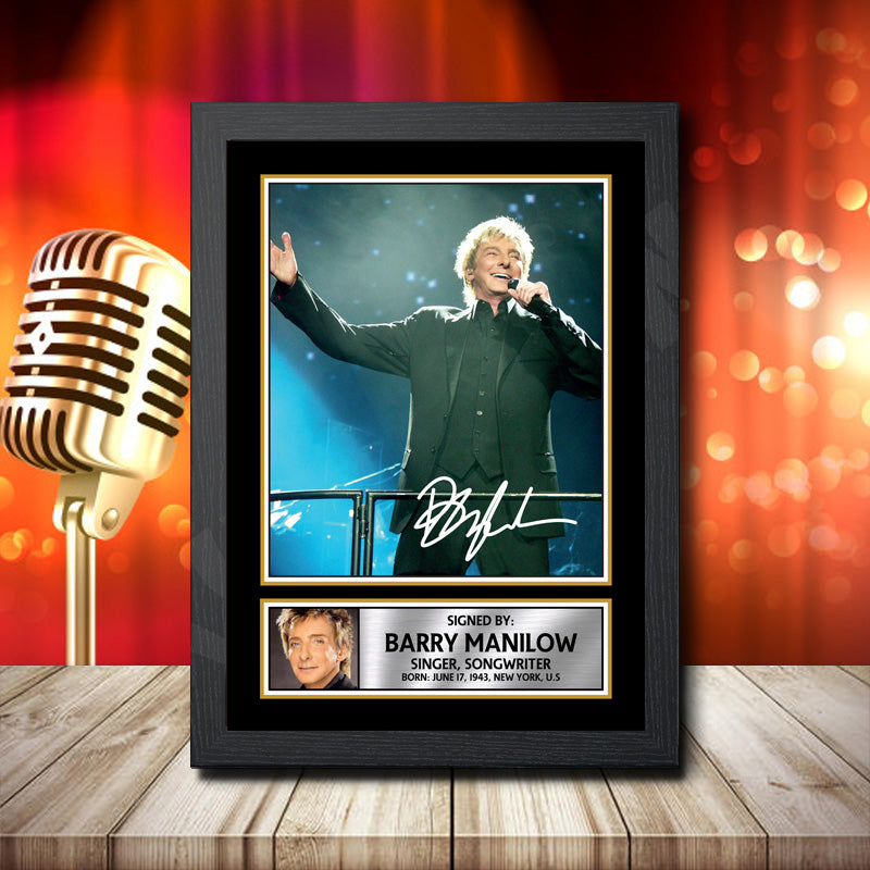 Barry Manilow 2 – Printed Signature Music Star Print – Barry Manilow 2