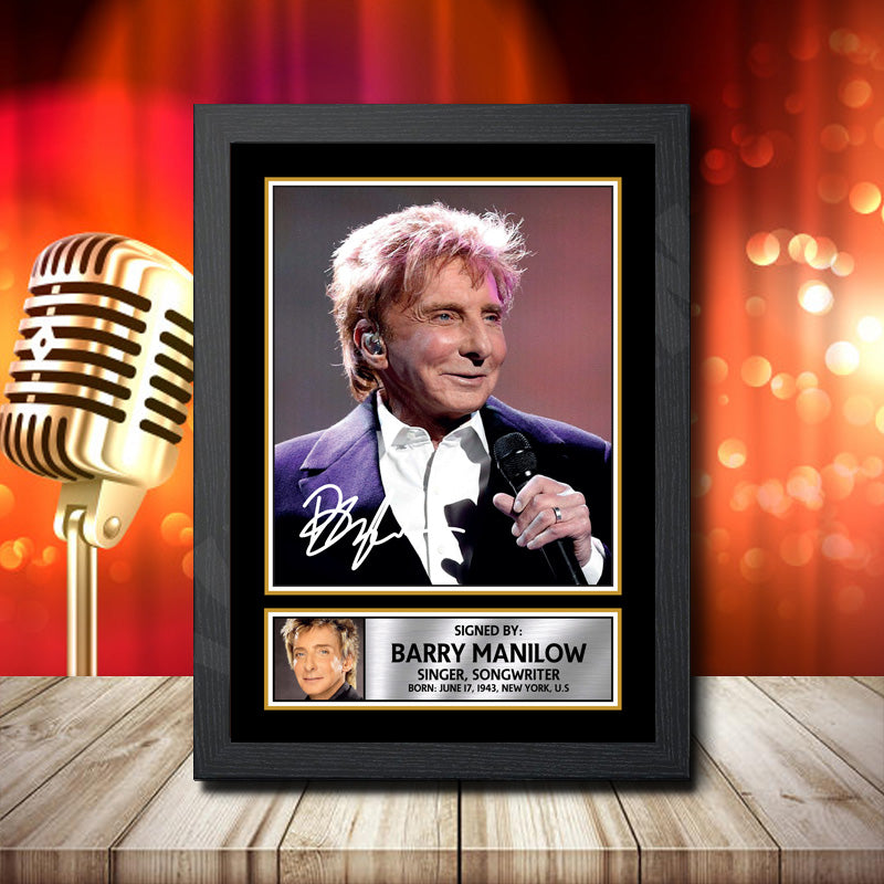 Barry Manilow 1 – Printed Signature Music Star Print – Barry Manilow 1