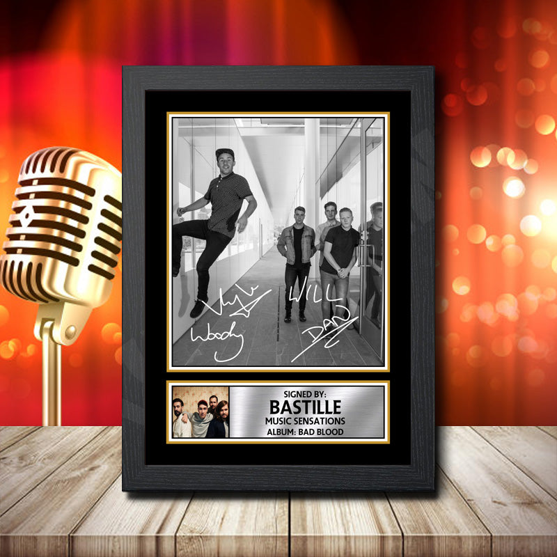 Bastille Bad Blood 2 Printed Signature Music Star Poster Print Framed Wall Art Gift β Bastille Bad Blood 2 Printed Signature Music Star Poster Print