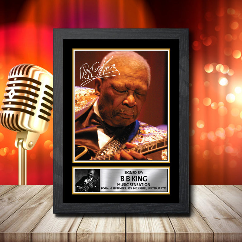 B King 2 – Printed Signature Music Star Print – B King 2