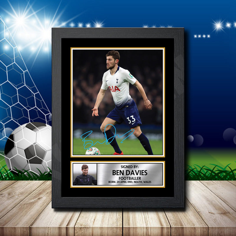 Ben Davies Printed Signature Footballers Star Poster Print Framed Wall Art Gift – Ben Davies Printed Signature Footballers Star Poster Print