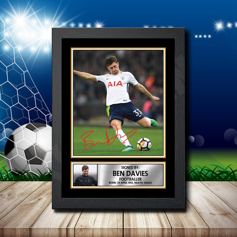 Ben Davies 2 Printed Signature Footballers Star Poster Print Framed Wall Art Gift – Ben Davies 2 Printed Signature Footballers Star Poster Print