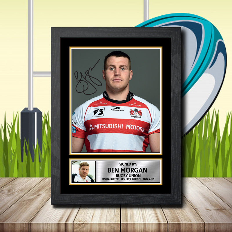 Ben Morgan 1 Printed Signature Rugby Star Poster Print Framed Wall Art Gift β Ben Morgan 1 Printed Signature Rugby Star Poster Print