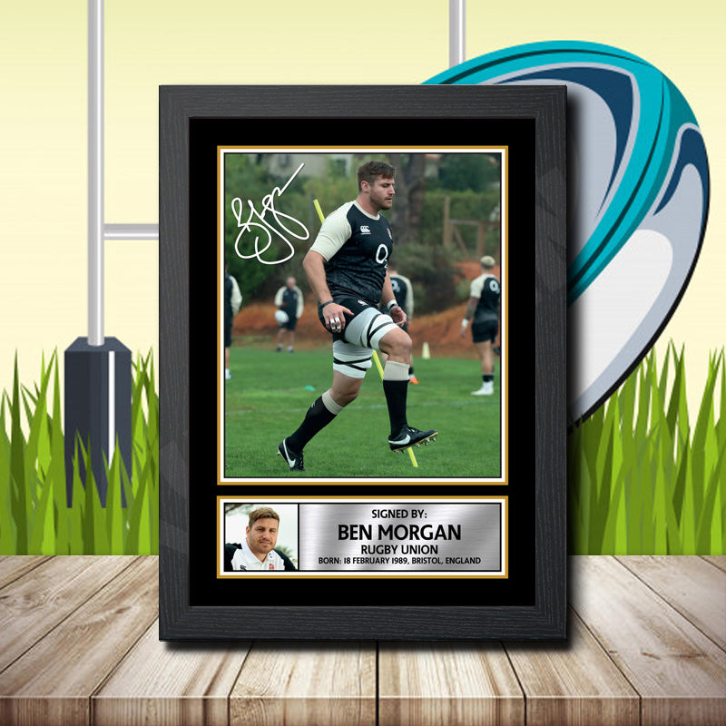 Ben Morgan 2 Printed Signature Rugby Star Poster Print Framed Wall Art Gift β Ben Morgan 2 Printed Signature Rugby Star Poster Print
