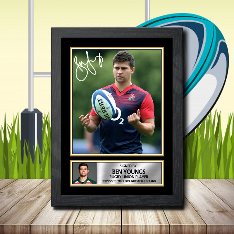 Ben Youngs 2 Printed Signature Rugby Star Poster Print Framed Wall Art Gift β Ben Youngs 2 Printed Signature Rugby Star Poster Print