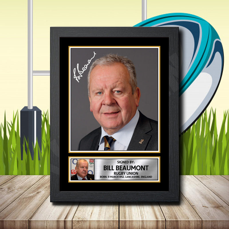 Bill Beaumont 2 Printed Signature Rugby Star Poster Print Framed Wall Art Gift β Bill Beaumont 2 Printed Signature Rugby Star Poster Print