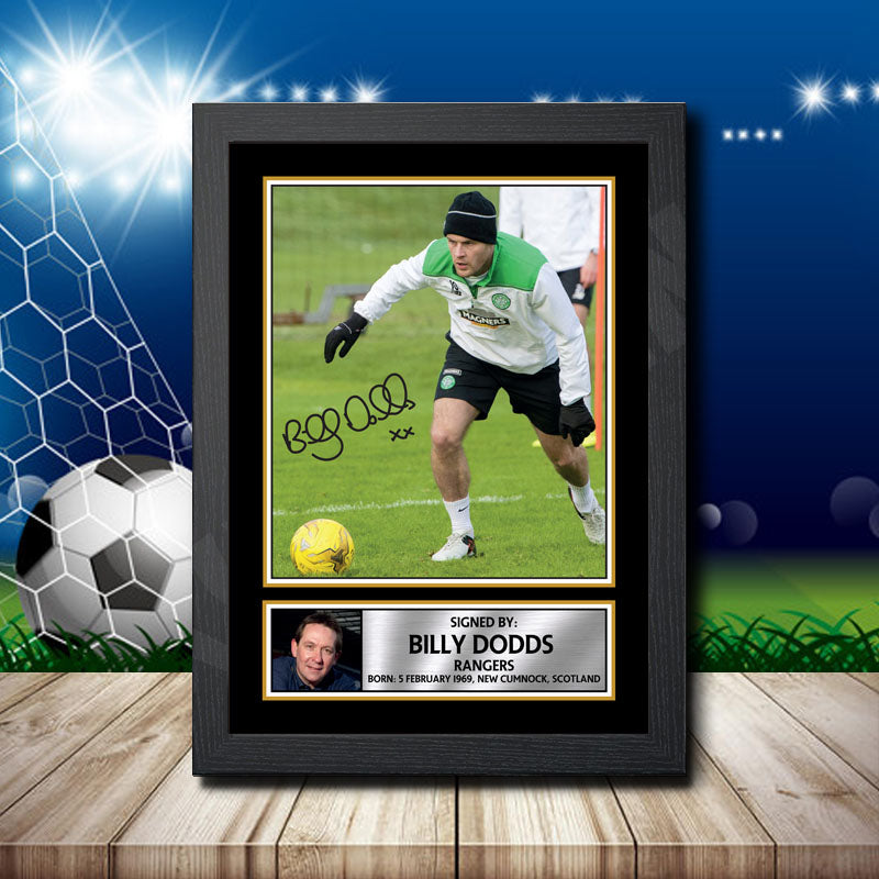 Billy Dodds 1 Printed Signature Footballers Star Poster Print Framed Wall Art Gift β Billy Dodds 1 Printed Signature Footballers Star Poster Print