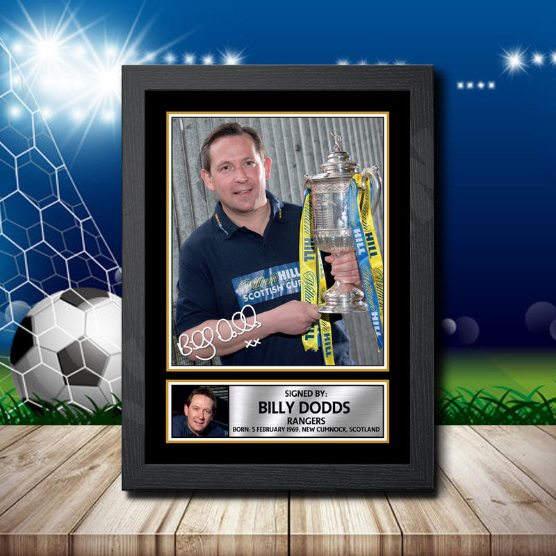 Billy Dodds 2 Printed Signature Footballers Star Poster Print Framed Wall Art Gift β Billy Dodds 2 Printed Signature Footballers Star Poster Print