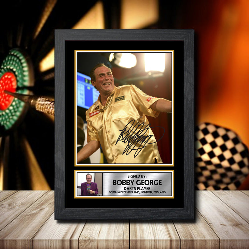 Bobby George 2 Printed Signature Darts Star Poster Print Framed Wall Art Gift – Bobby George 2 Printed Signature Darts Star Poster Print