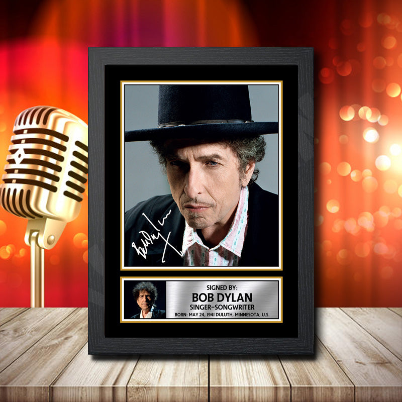 Bob Dylan 2 – Printed Signature Music Star Print – Bob Dylan 2