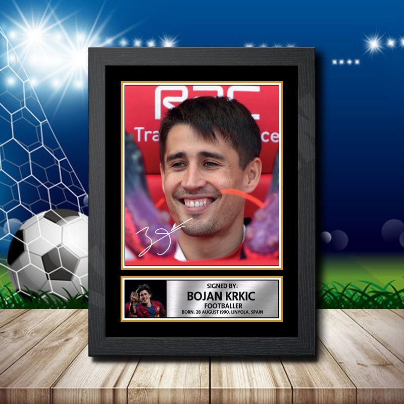Bojan Krkic Printed Signature Footballers Star Poster Print Framed Wall Art Gift β Bojan Krkic Printed Signature Footballers Star Poster Print