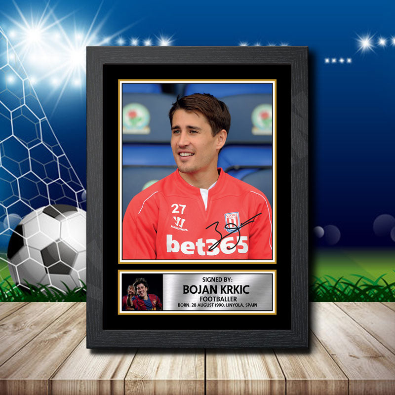 Bojan Krkic 2 Printed Signature Footballers Star Poster Print Framed Wall Art Gift β Bojan Krkic 2 Printed Signature Footballers Star Poster Print