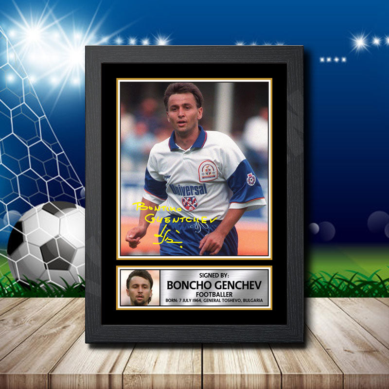 Bontcho Guentchev 1 Printed Signature Footballers Star Poster Print Framed Wall Art Gift – Bontcho Guentchev 1 Printed Signature Footballers Star Poster Print