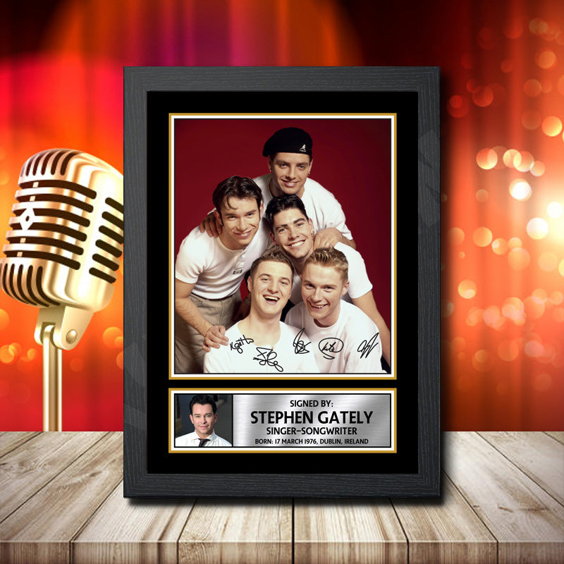 Boyzone Stephen Gately – Printed Signature Music Star Print – Boyzone Stephen Gately
