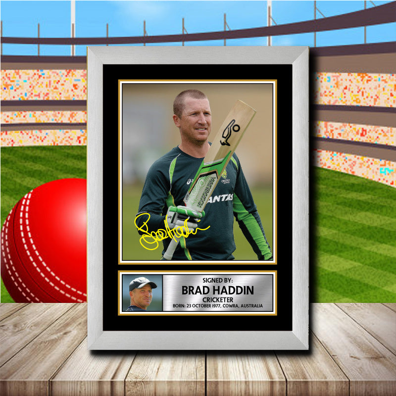 Brad Haddin Printed Signature Cricket Star Poster Print Framed Wall Art Gift – Brad Haddin Printed Signature Cricket Star Poster Print