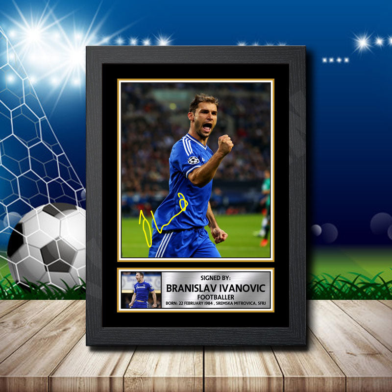 Branislav Ivanovic Printed Signature Footballers Star Poster Print Framed Wall Art Gift – Branislav Ivanovic Printed Signature Footballers Star Poster Print