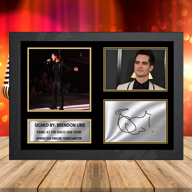 Brendon Urie Panic At The Disco 2016 Tour 2 – Printed Signature Music-Landscape Star Print – Brendon Urie Panic At The Disco 2016 Tour 2