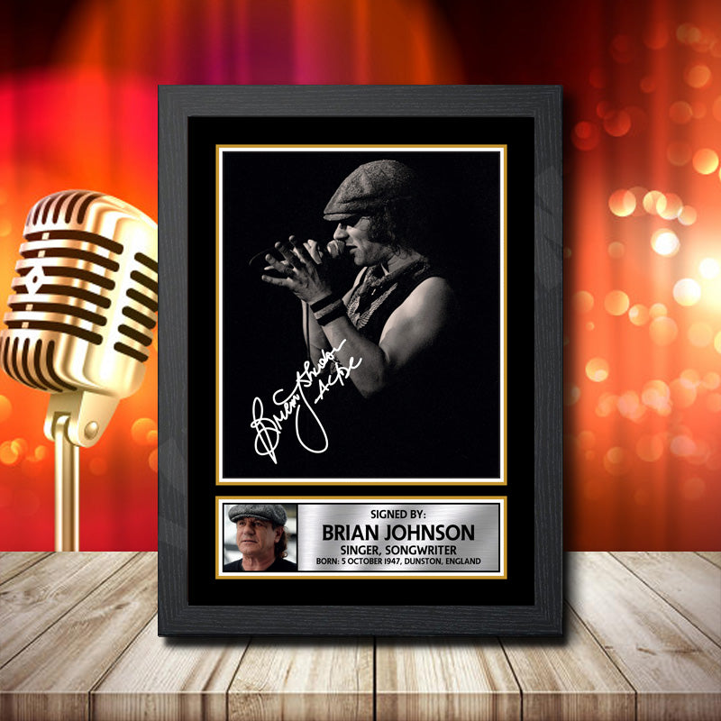 Brian Johnson 1 – Printed Signature Music Star Print – Brian Johnson 1