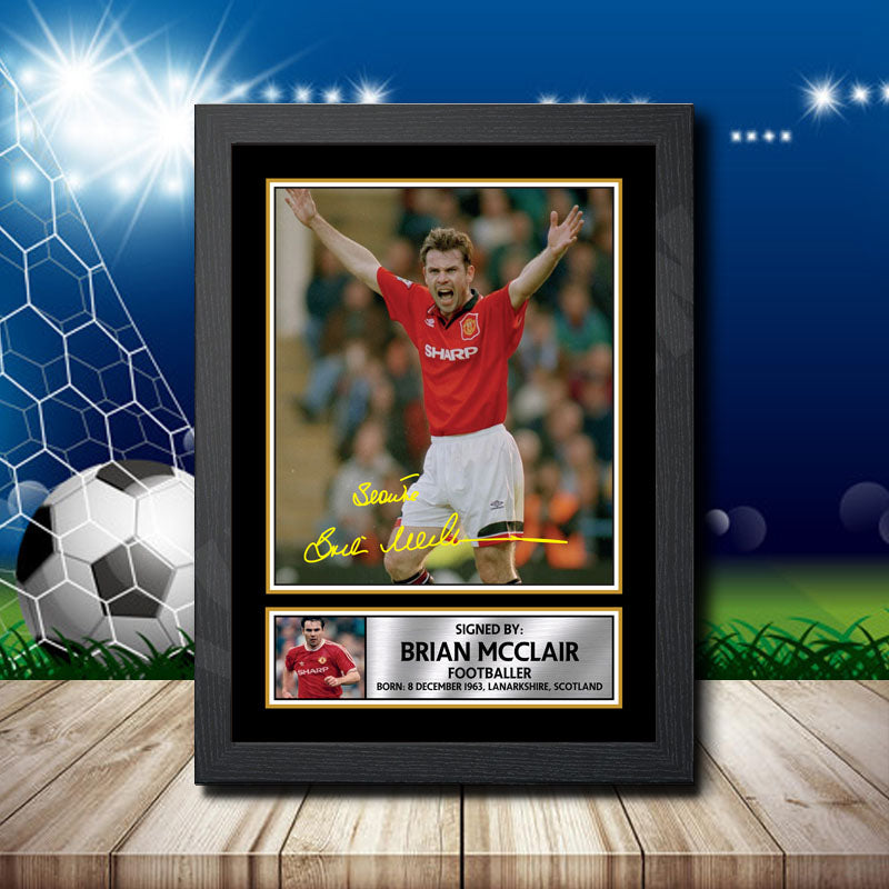 Brian Mcclair 2 Printed Signature Footballers Star Poster Print Framed Wall Art Gift β Brian Mcclair 2 Printed Signature Footballers Star Poster Print