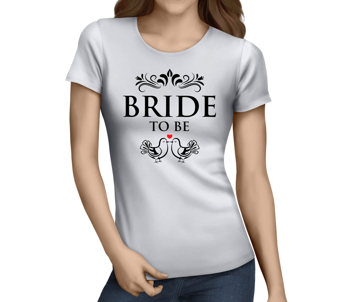 Personalised Bride To Be T-Shirt – Hen Party Tee for the Bride – Bride to be t-shirt printed in full colour on a white tee