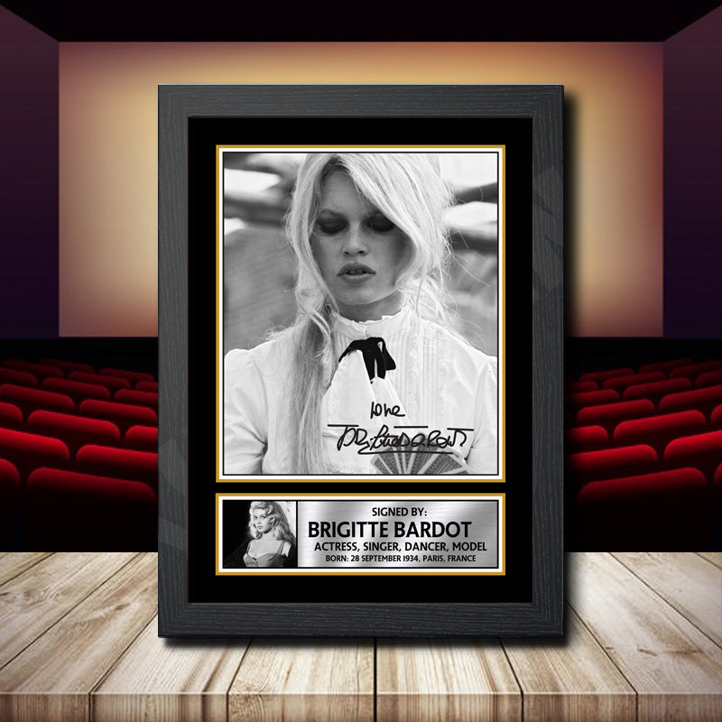 Brigitte Bardot Printed Signature Movie Star Poster Print Framed Wall Art Gift – Brigitte Bardot Printed Signature Movie Star Poster Print