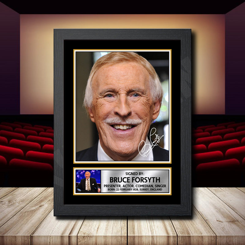 Bruce Forsyth 2 Printed Signature Movie Star Poster Print Framed Wall Art Gift β Bruce Forsyth 2 Printed Signature Movie Star Poster Print