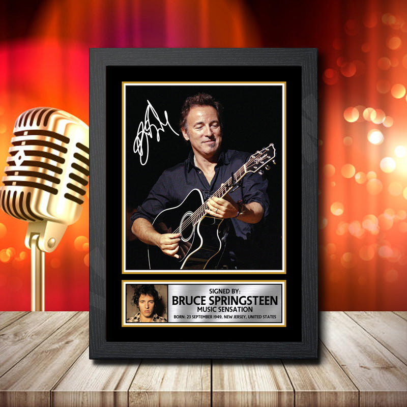 Bruce Springsteen 2 – Printed Signature Music Star Print – Bruce Springsteen 2