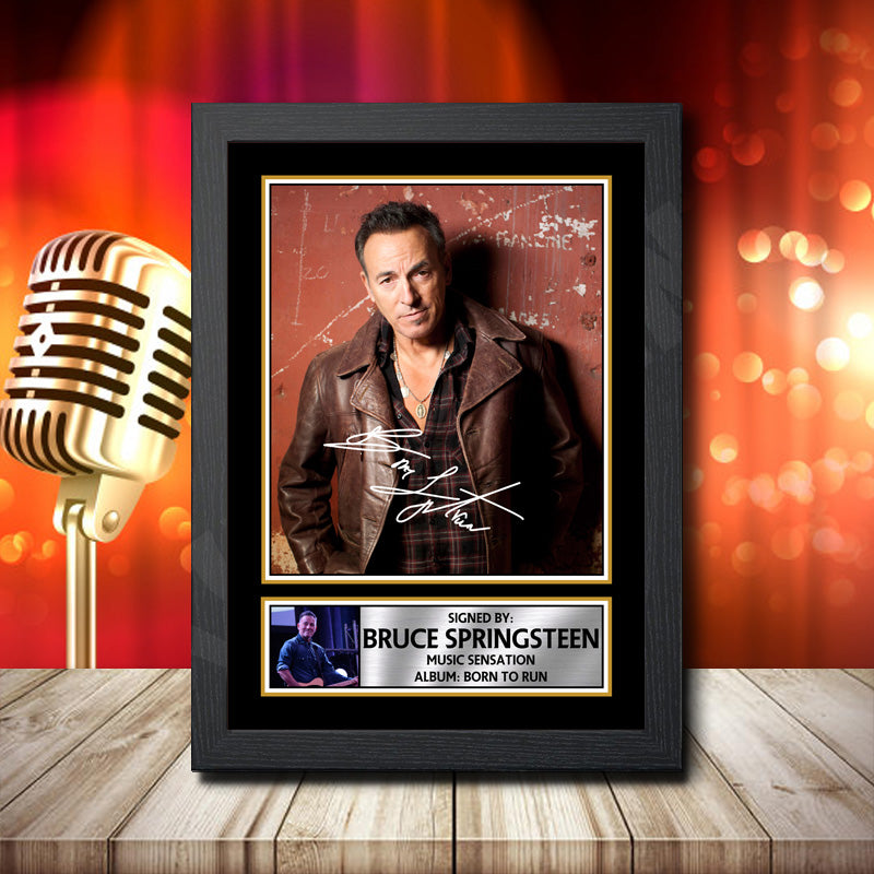 Bruce Springteen Born To Run 2 Printed Signature Music Star Poster Print Framed Wall Art Gift β Bruce Springteen Born To Run 2 Printed Signature Music Star Poster Print