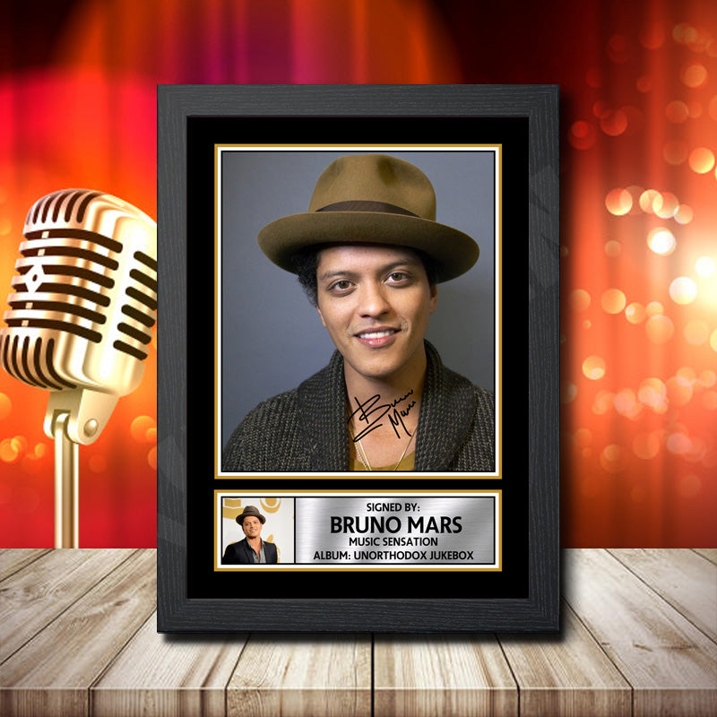Bruno Mars Unorthodox Jukebox 2 Printed Signature Music Star Poster Print Framed Wall Art Gift β Bruno Mars Unorthodox Jukebox 2 Printed Signature Music Star Poster Print