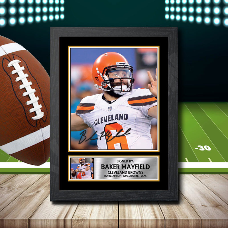 Baker Mayfield – Printed Signature NFL Star Print – Baker Mayfield