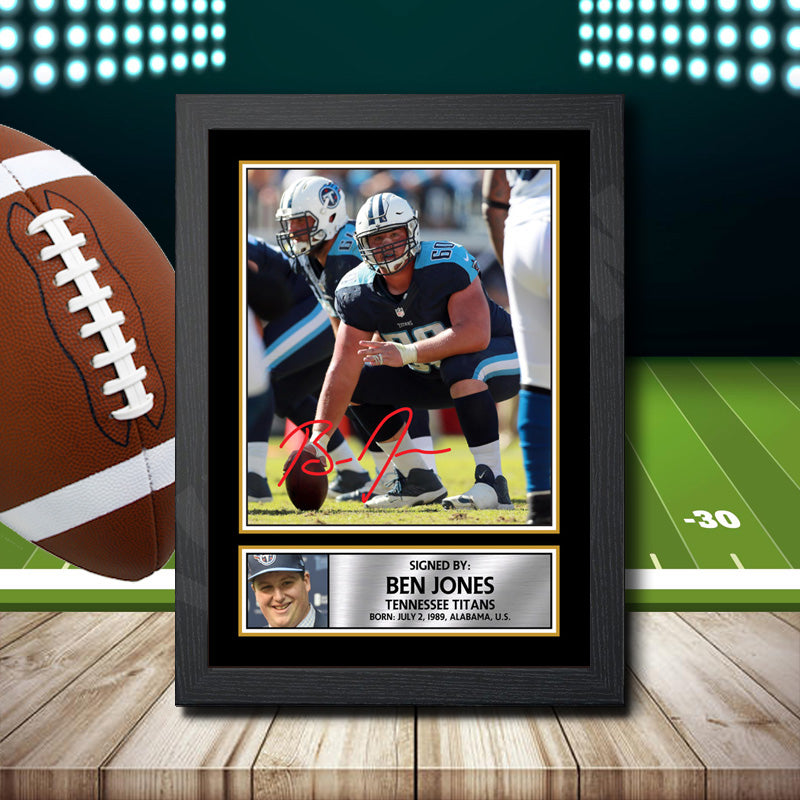 Ben Jones – Printed Signature NFL Star Print – Ben Jones