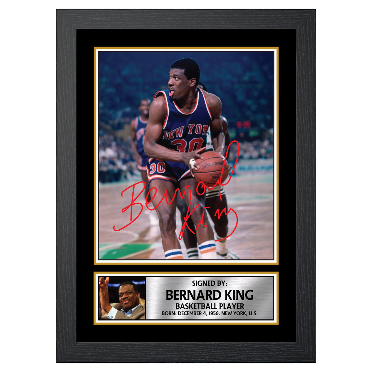 Bernard King Basketball Player Printed Signature Poster Print Gift