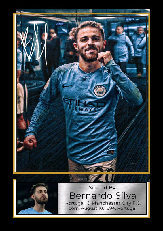 Bernardo Silva Printed Signature Portrait Poster Print