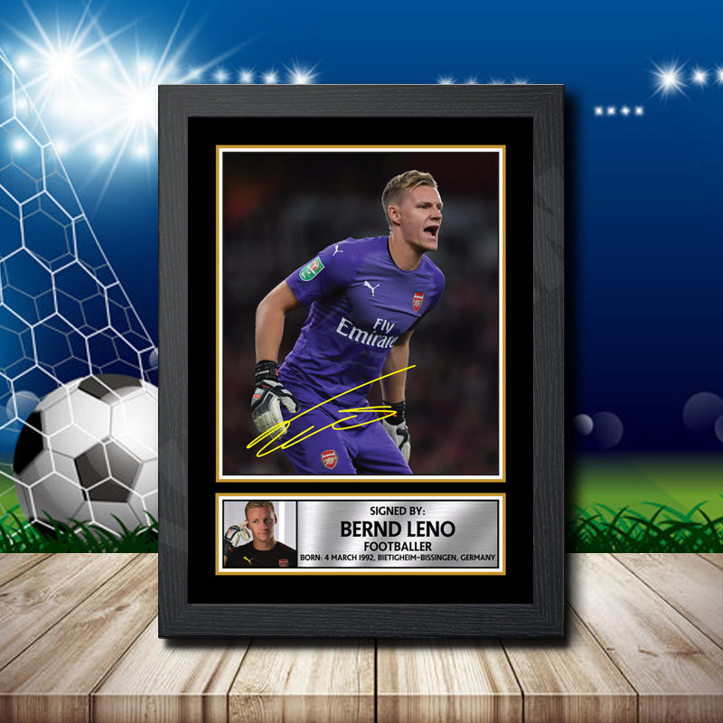 Bernd Leno Printed Signature Footballers Star Poster Print Framed Wall Art Gift – Bernd Leno Printed Signature Footballers Star Poster Print
