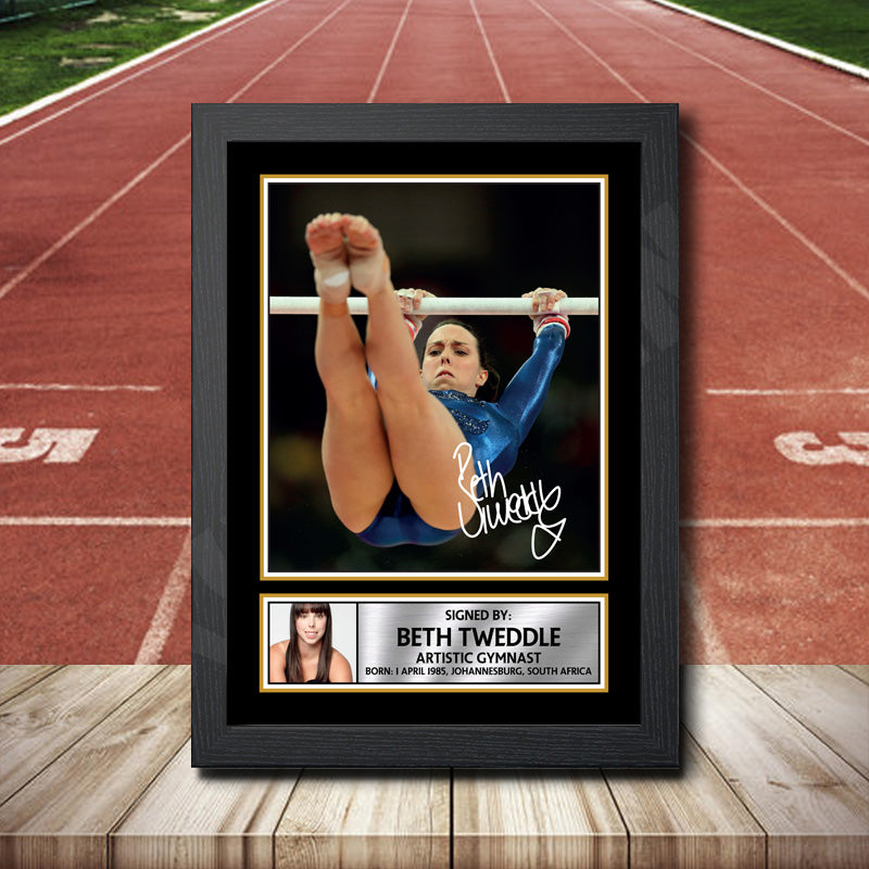 Beth Tweddle 2 Printed Signature Athletics Star Poster Print Framed Wall Art Gift – Beth Tweddle 2 Printed Signature Athletics Star Poster Print
