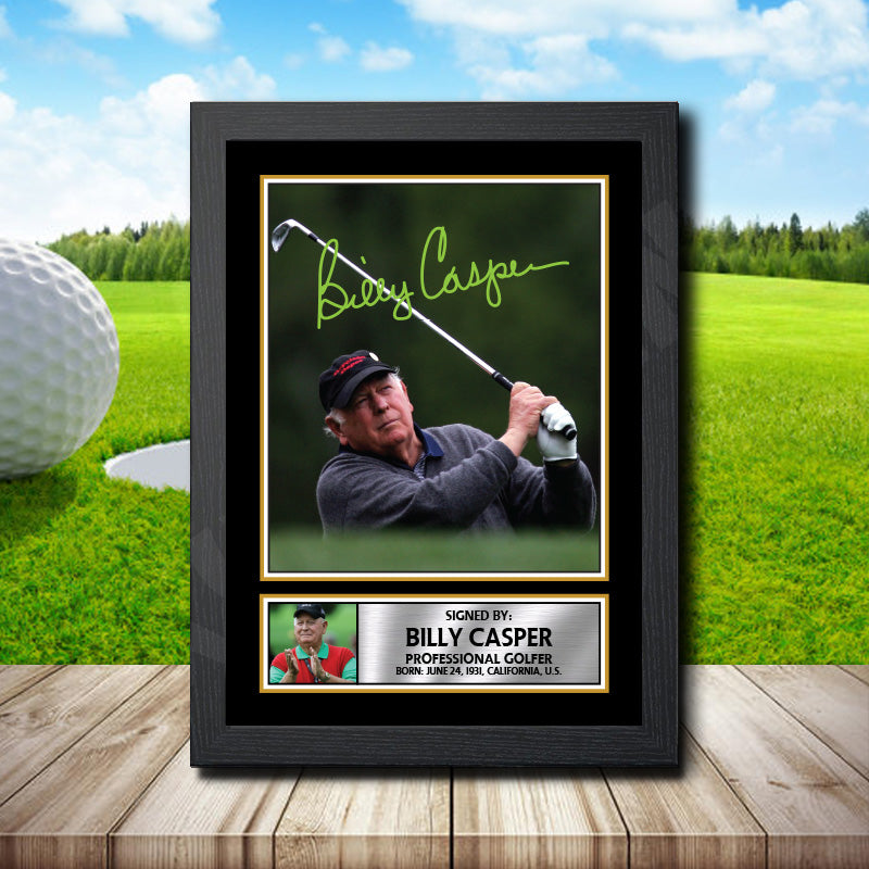Billy Casper Golf Printed Signature Poster Print Gift